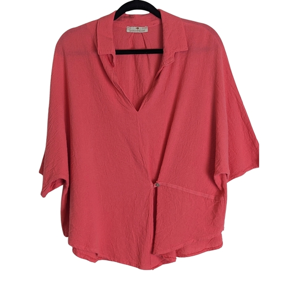 Made In Italy Art To Wear Lagenlook Pullover Top Women's Size Medium - Picture 1 of 8